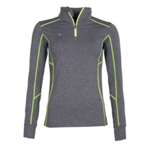 Reece Performance HZ hardloopsweater dames antraciet/lime