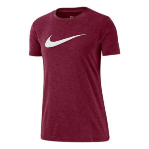 Nike Dry DFC Crew shirt dames bordeaux/wit