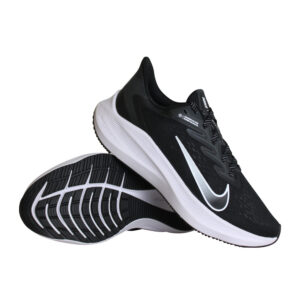 Nike Zoom Winflo 7 hardloopschoenen dames zwart/wit