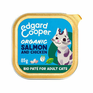 Edgard & Cooper Adult Cat - Organic - Zalm en Kip - Paté - 16 x 85 g