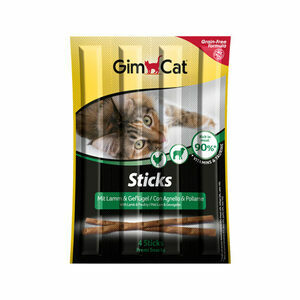 GimCat Sticks - Lam & Gevogelte - 16 Stuks (4 x 4 Stuks)