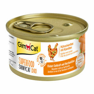 GimCat Superfood ShinyCat Duo - Kipfilet & Wortel - 24 x 70 gram