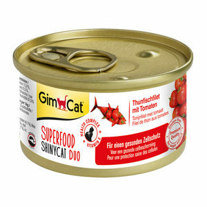 GimCat Superfood ShinyCat Duo - Tonijnfilet & Tomaat - 24 x 70 gram