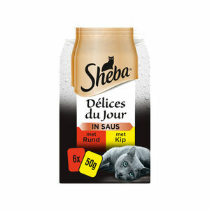 Sheba Délices Du Jour Rund & Kip in Saus - 6 x 50 g