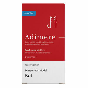 Adimere Ontworming - Kat - 2 tabletten