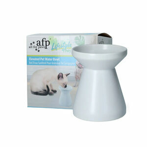 AFP Lifestyle4pets - Elevated Pet Water Bowl - White