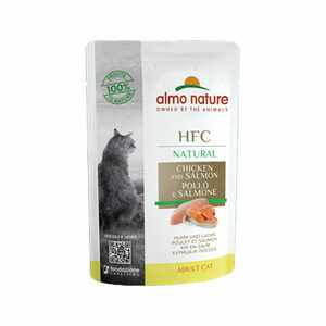 Almo Nature HFC Natural Kattenvoer - Maaltijdzakje Kip en Zalm - 24 x 55 g