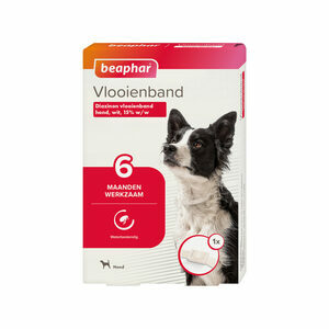 Beaphar Vlooienband Hond - 6 maanden - Wit