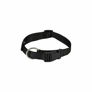 Beeztees Halsband Hond - Zwart - Nylon - 30-45 cm x 15 mm