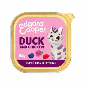 Edgard & Cooper Kitten - Vrije Uitloop Eend en Kip - Paté - 16 x 85 g