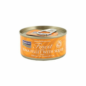 Fish4Cats Finest - Tuna Fillet with Squid - 10 x 70 gram