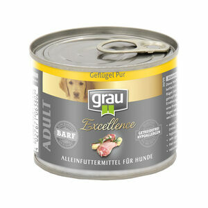 Grau Excellence Adult Puur Hondenvoer - Gevogelte - Blik - 6 x 200 g