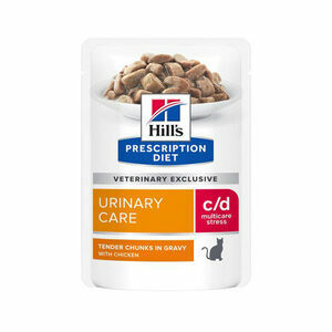 Hill"s c/d - Urinary Stress - Feline - Chicken maaltijdzakje 12x 85 gr