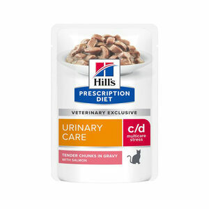 Hill"s c/d - Urinary Stress - Feline - Salmon maaltijdzakjes 12x 85 gr