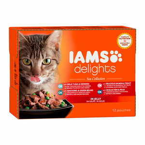 IAMS Delights Adult Cat Natvoer - Sea Collection - Gelei - 12 x 85 g
