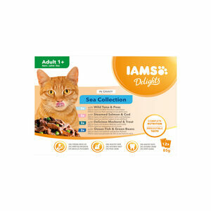 IAMS Delights Adult Cat Natvoer - Sea Collection - Saus - 12 x 85 g