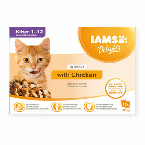 IAMS Delights pouch kitten kip in saus - 12 x 85 gram