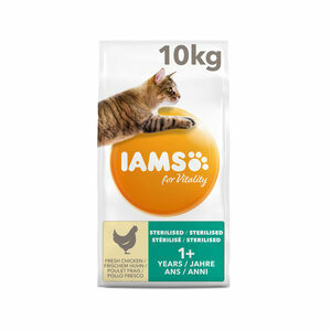 IAMS for Vitality Kat Adult Sterilised & Overweight - Kip - 10 kg