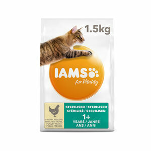IAMS for Vitality Kat Adult Sterilised & Overweight - Kip - 1,5 kg