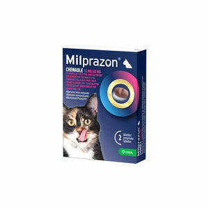 Milprazon Chewable 16mg/40mg - Grote Kat - 2 tabletten
