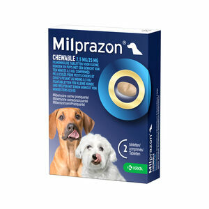 Milprazon Chewable 2,5mg/25mg - Kleine Hond - 2 tabletten