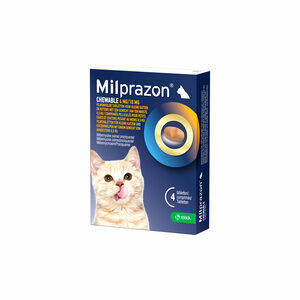Milprazon Chewable 4mg/10mg - Kleine Kat - 4 tabletten