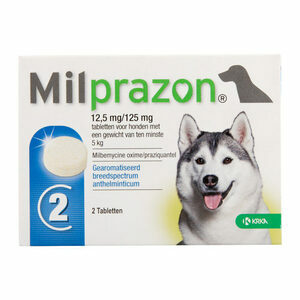 Milprazon grote hond (12,5 mg) - 2 x 4 tabletten