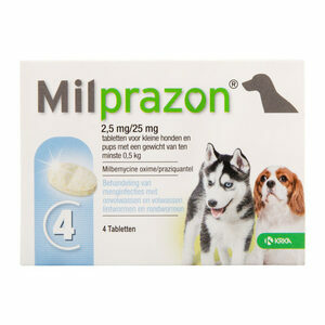 Milprazon kleine hond (2,5 mg) - 2 x 4 tabletten