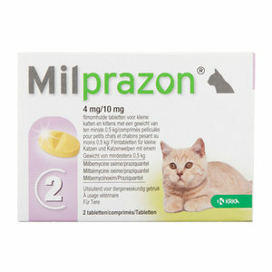 Milprazon kleine kat (4 mg) - 2 tabletten