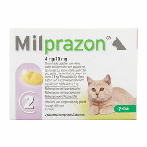 Milprazon kleine kat (4mg) - 2 x 4 tabletten