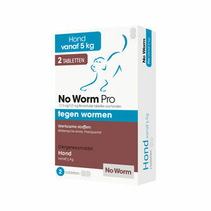 No Worm Pro Hond - 2 tabletten