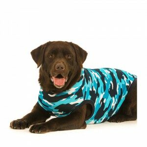 Suitical Recovery Suit Hond - XXXS - Blauw Camouflage