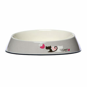 Rogz Bowlz Fishcake Grey Heart Tails