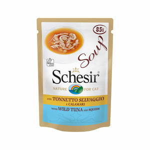 Schesir Kat Soep - Tonijn & Inktvis - 20 x 85 g