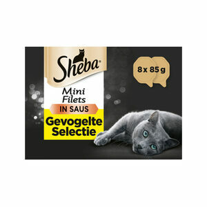 Sheba Traiteur Selectie Mini Filets in Saus - Kip, Eend, Kalkoen, Lam 8x85