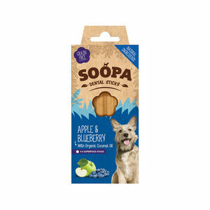 Soopa - Appel & Bosbes - dental sticks - 4 stuks
