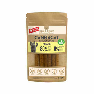 SPARROW Pet CannaCat Kip Sticks met CBD - 50 g