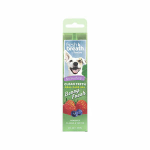 TropiClean - Fresh Breath Clean Teeth OralCareGel Berry - Dog - 59 ml