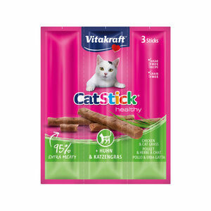 Vitakraft Cat Stick Mini - Kip & Kattengras - 3 stuks