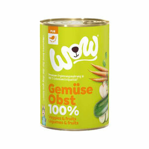 WOW! PUUR 100% Hondenvoer - Groenten en Fruit - Blik - 6 x 400 g