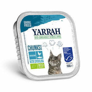 Yarrah - Chunks Kat Kuipje met Kip & Vis Bio - 16 x 100 g