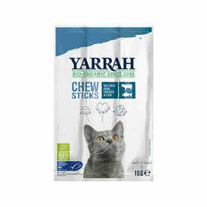 Yarrah - Kattensnack Chew Stick met Vis Bio - 25 x 15 g