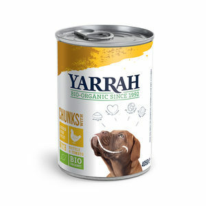 Yarrah - Natvoer Hond Blik Chunks met Kip Bio - 12 x 405 g