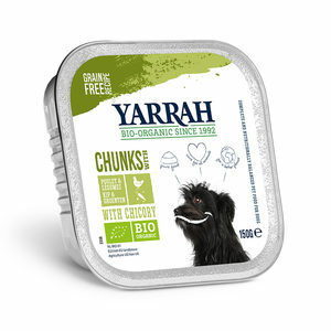 Yarrah - Natvoer Hond Kuipje Chunks met Kip & Groenten Bio - 12 x 150 g