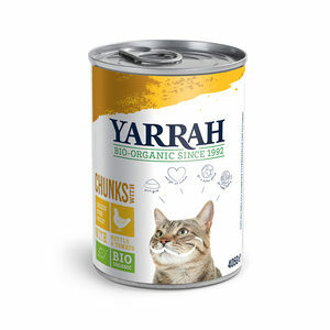 Yarrah - Natvoer Kat Blik Chunks met Kip Bio - 12 x 405 g