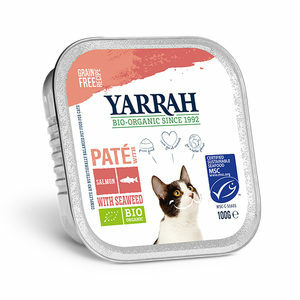 Yarrah - Paté Kat Kuipje met Zalm Bio - 16 x 100 g