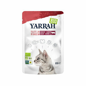 Yarrah Bio Cat Pouch - Beef in Gravy - 14 x 85 g