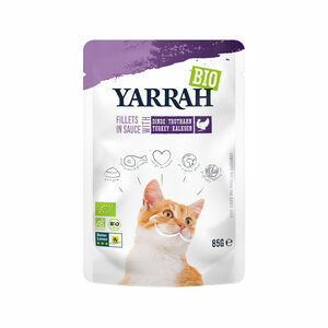 Yarrah Bio Cat Pouch - Turkey in Gravy - 14 x 85 g
